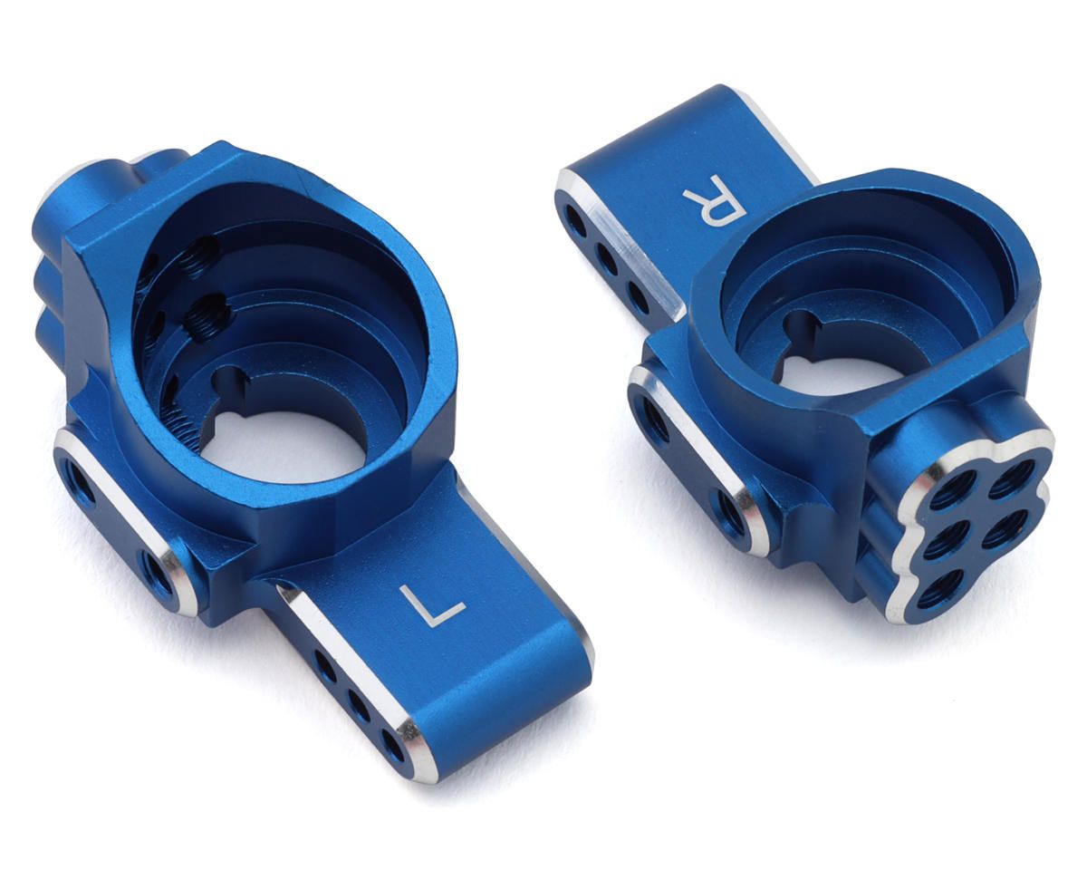 YOKRD-415ARBL Yokomo Chamfered Aluminum Rear Hub Carrier (Blue) (2) (RD2.0/SD3.0)