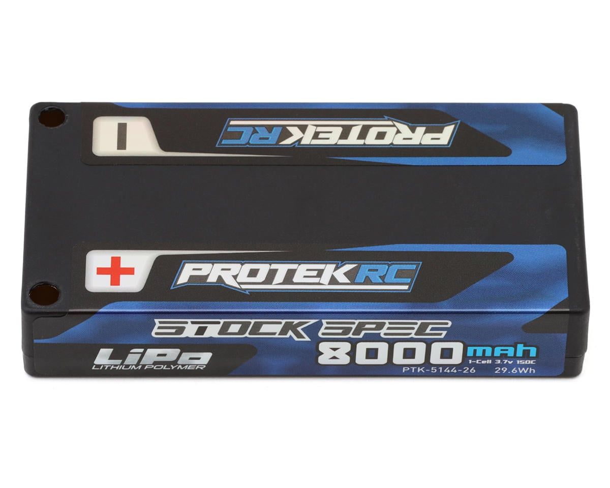 PTK-5144-26 ProTek RC 1S 150C Low IR Si-Graphene "Stock Spec" Shorty LiPo Battery (3.7V/8000mAh) w/5mm Connectors (ROAR Approved)