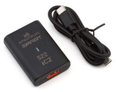 Spektrum S22 G2 USB-C 2S &amp; 3S LiPo 20W Smart Charger IC2 Connector