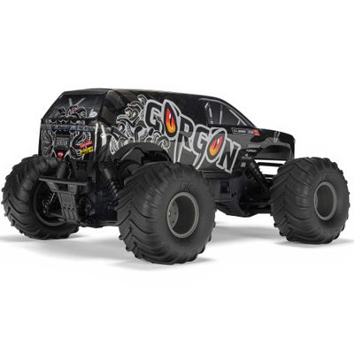 ARA3230ST3 1/10 GORGON 2WD RTR Brushed Monster Truck (Battery &amp; Charger Included), Gun Metal