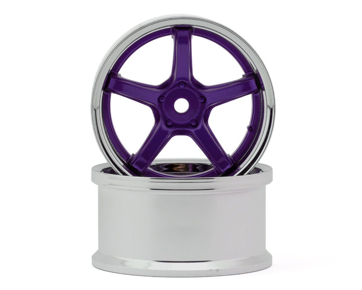 LWH-LW-0706CP LAB Work Emotion T5R 1/10 2-Piece Concave Drift Wheels (Candy Purple) (2) (6mm Offset) w/12mm Hex