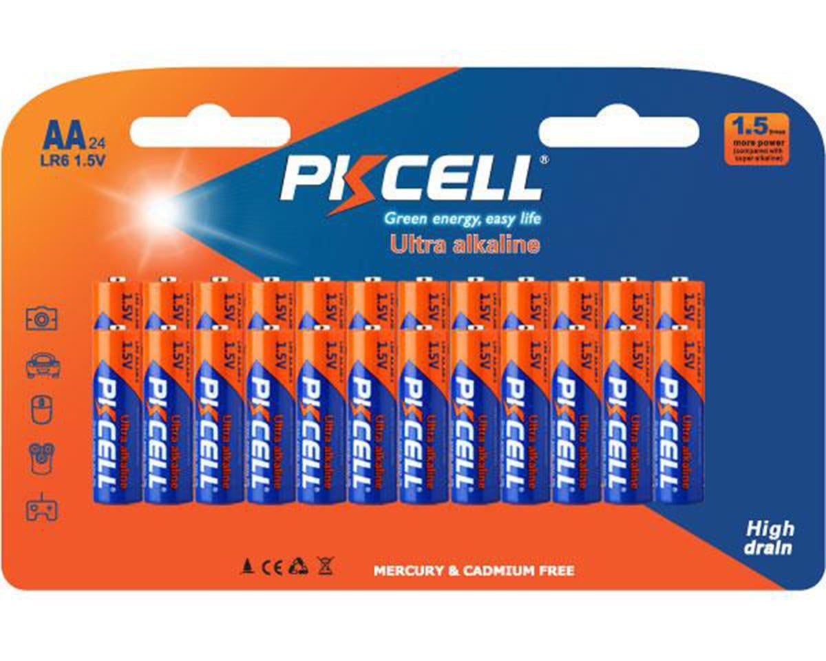 PKCell Ultra Alkaline AA Batteries 24 Pack