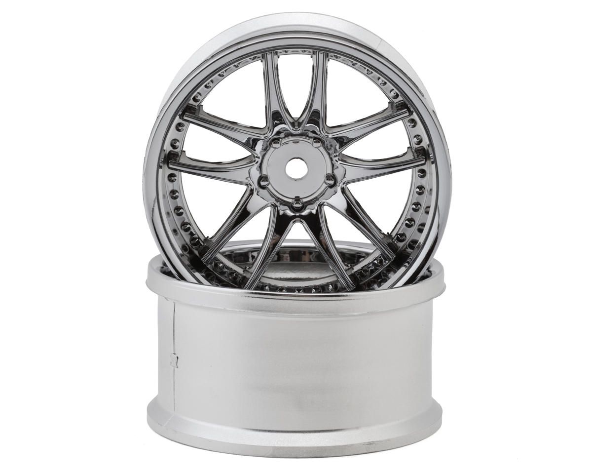* LWH-LWS-0608C LAB Work Emotion CR3P 1/10 Super High Traction Drift Wheels (8mm Offset) (Chrome) (2) w/12mm Hex