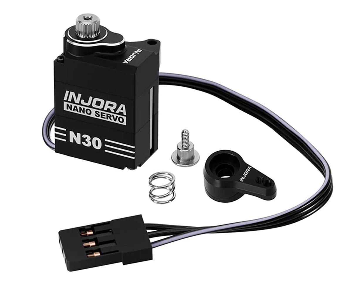 INJS-N30 Injora SCX30 N30 Nano High Torque Metal Gear Aluminum Servo w/Servo Saver