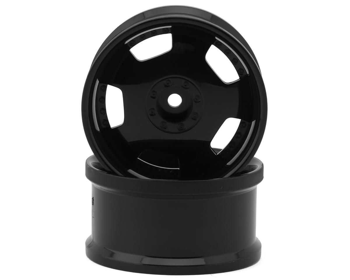 HG-20208 Hayashi Garage Euro VIP Dish Style 1/10 Drift Wheels (Black) (2) (8mm Offset) w/12mm Hex