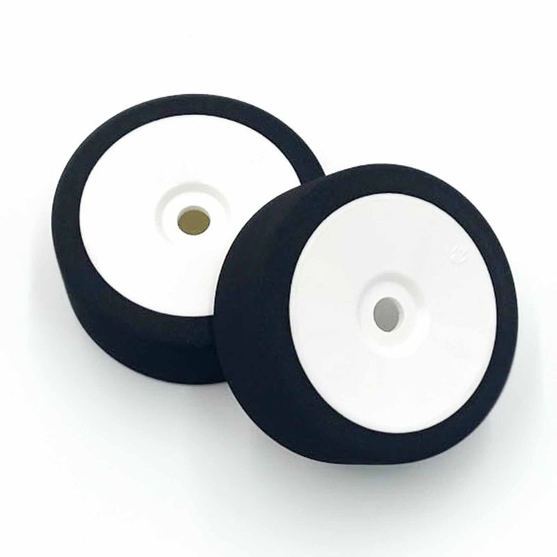BXRC8022 BSR Racing 1/8 Pre-Mounted GT Foam Tires (White) (2) (Gold) w/17mm Hex