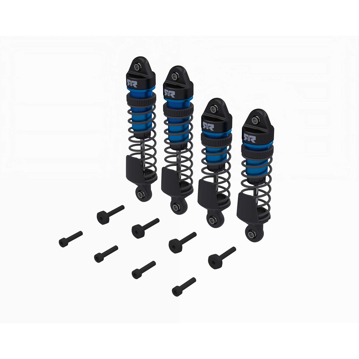 ARRMA Shock Set, Front/Rear Assembled, 700 cSt Oil, Blue (4): MINI