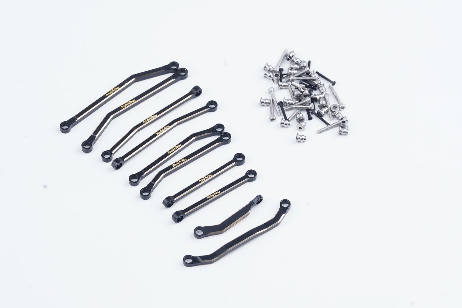 PHB7677 Powerhobby Axial SCX30 Brass High Clearance Chassis Links w Steering Links
