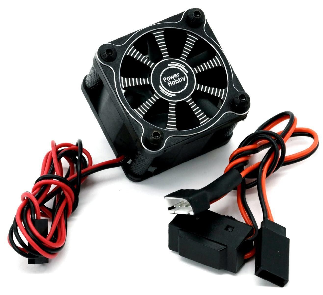 PHF119-Black  Powerhobby Twister Castle MONSTER X 8S ESC High Speed Aluminum Cooling Fan Black