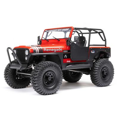 AXI03008V2T1 1/10 SCX10 III Jeep CJ-7 4X4 RTR Brushed Rock Crawler, Red