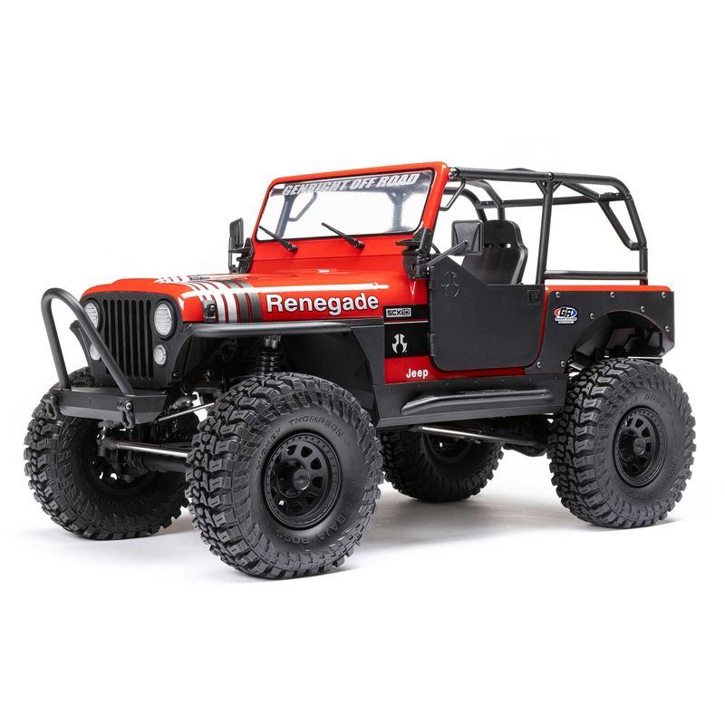 AXI03008V2T1 1/10 SCX10 III Jeep CJ-7 4X4 RTR Brushed Rock Crawler, Red