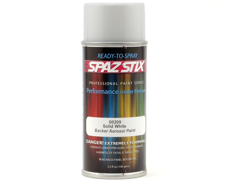 Spaz Stix Solid White/backer Spray Paint (3.5 oz)