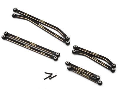 X004ZXGOQ3 Treal Hobby Axial SCX24 Brass High Clearance Suspension Links Set (Black) (44g) (155mm Wheelbase) (Gladiator/Power Wagon)