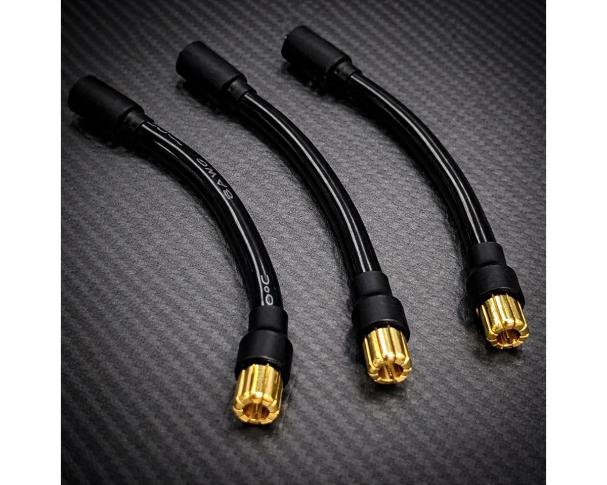 PHB7695  Powerhobby 8mm Female to 6.5mm Male 6inch Extensions (3 PACK)