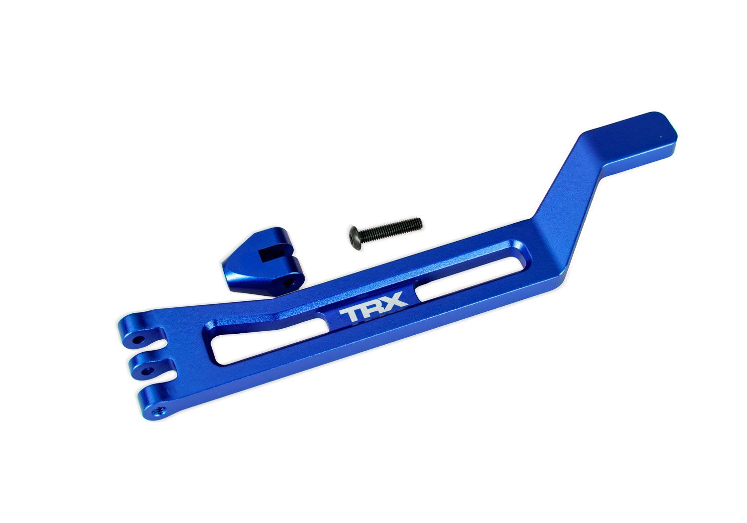 10726-BLUE Blue Aluminum Battery Hold-Down Strap w/ Post