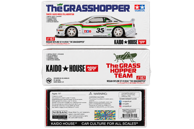 KHMG167 Tamiya Mini GT Nissan Skyline GT-R (R34) X “The Grasshopper” Kaido House 1/64 Diecast Model (Limited Edition)