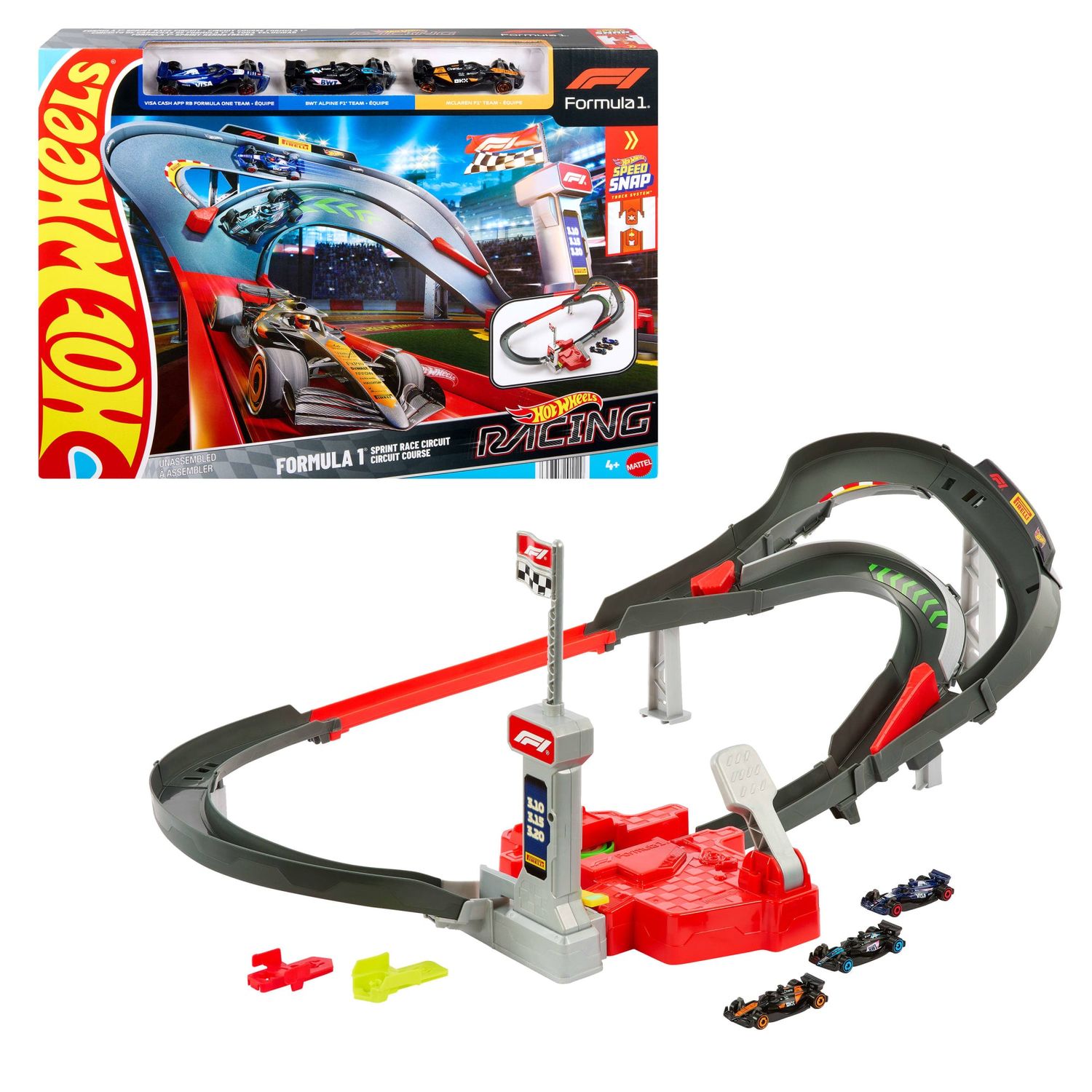 MTTJDY15 Mattel Hot Wheels Racing™ Formula 1® Sprint Race Circuit Track Playset