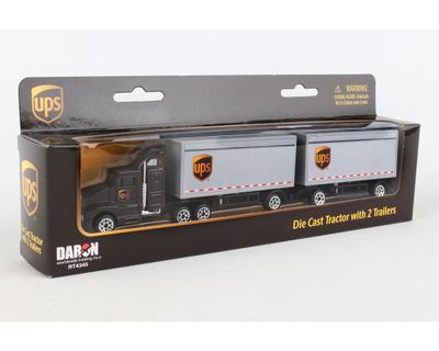 Daron Worldwide Trading UPS Die Cast Tractor and 2 trailers