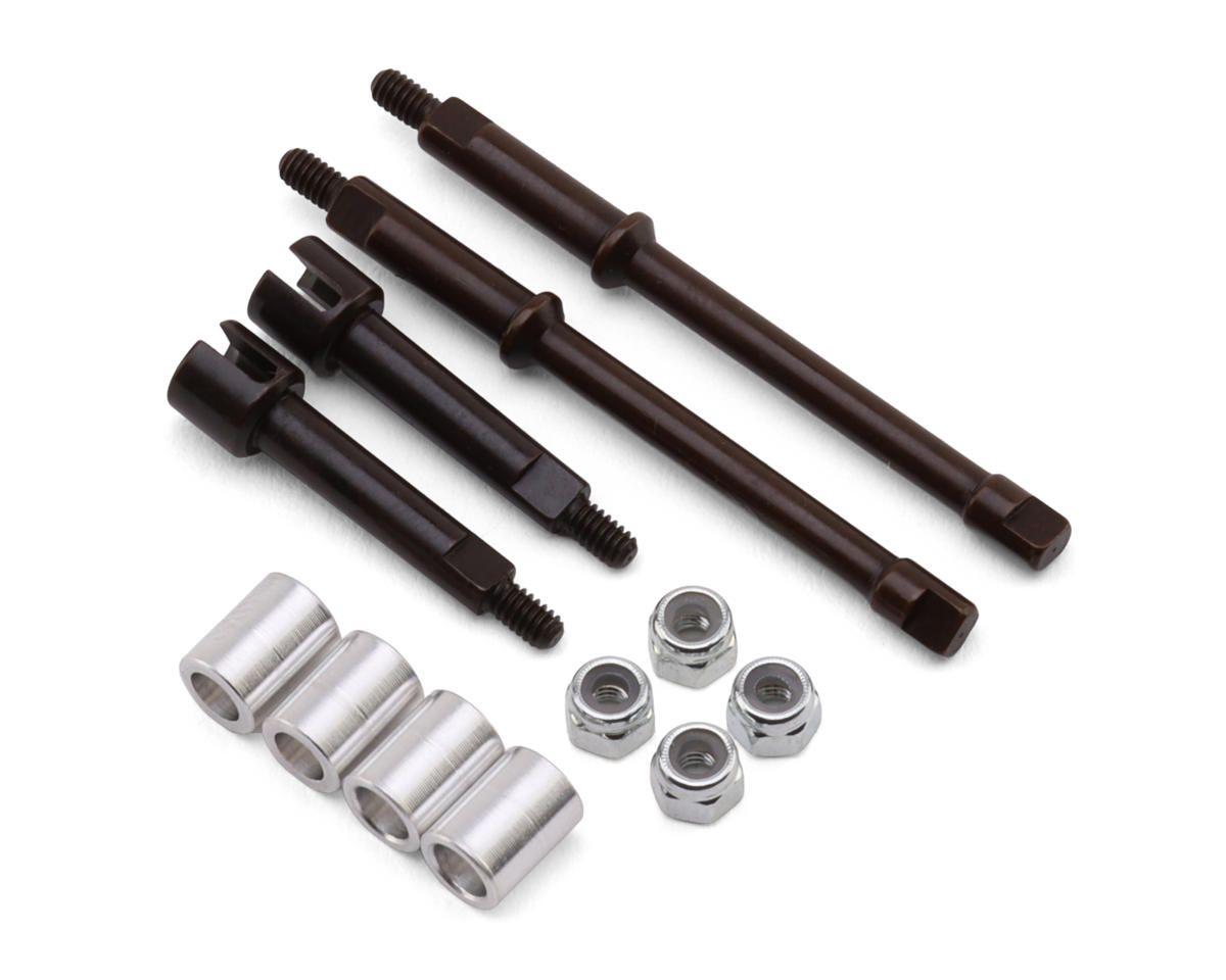 SXTY39AW06 Hot Racing Axial® SCX30® +6mm Wide CNC-Machined Hardened Spring Steel Axles Set