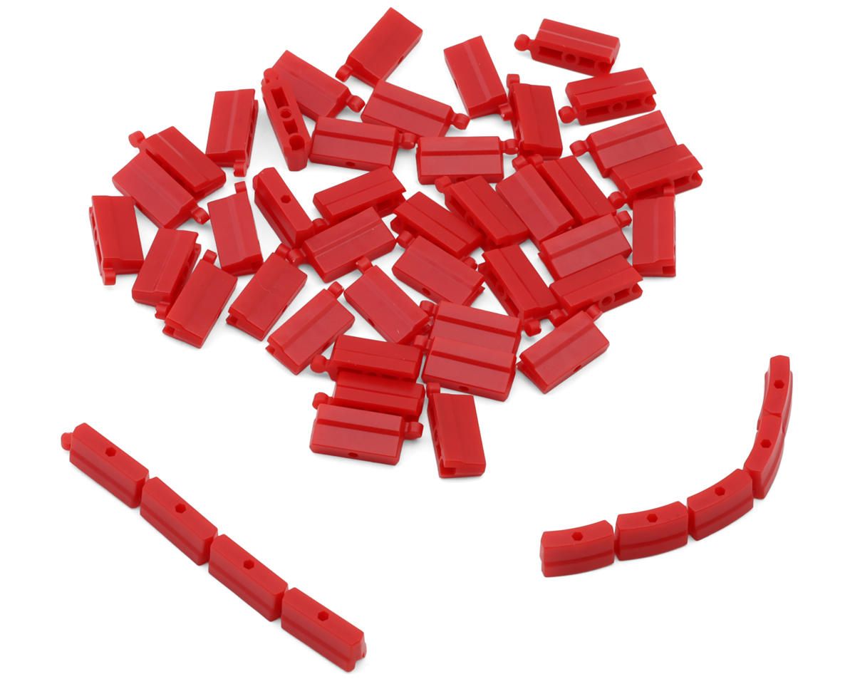 TRJ760076 Turbo Racing Micro RC Track Mat Fence Set (Red) (50Pcs)