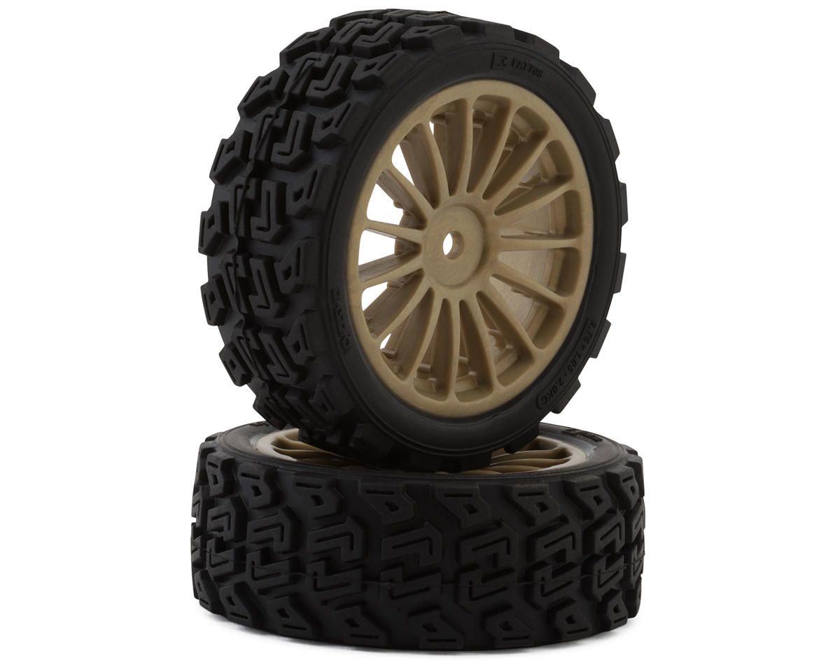 FATH708GM Kyosho Rally Pre-Mounted Tire (2) (Medium) w/12mm Hex