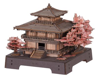 Robotime Rolife Sakura Pavilion DIY Miniature 3D Wooden Model Kit