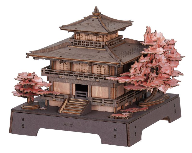 Robotime Rolife Sakura Pavilion DIY Miniature 3D Wooden Model Kit