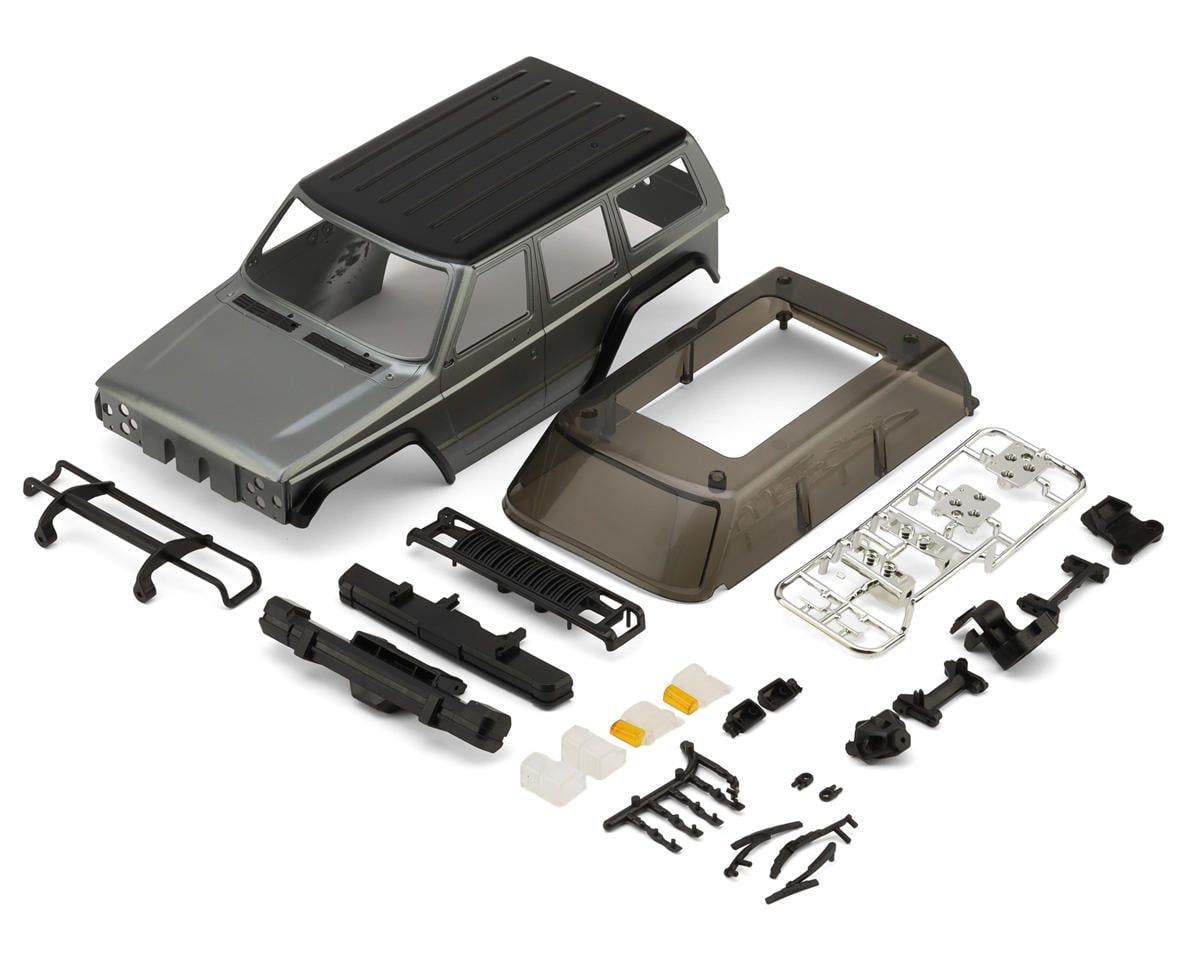 INJ4M-106GL Injora Cherokee Hard Pre-Painted Body Set for Traxxas® TRX-4M® (Grey) (155mm Wheelbase) (Bronco/Defender)