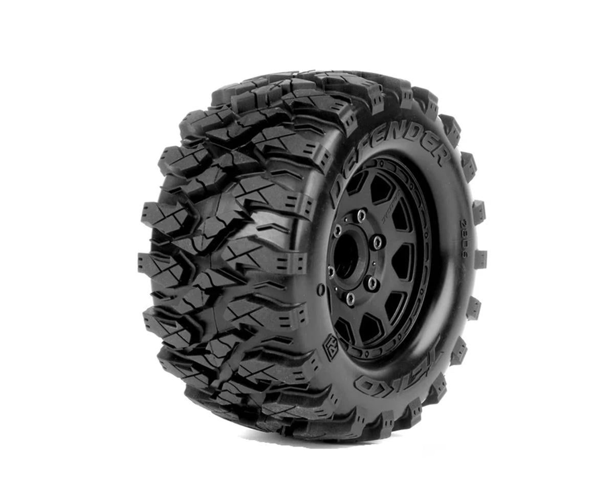 PHB2806CBMSGB Powerhobby 1/10 2.8" MT Defender Belted Mounted Tires (2) w/ Removable Hex Wheels