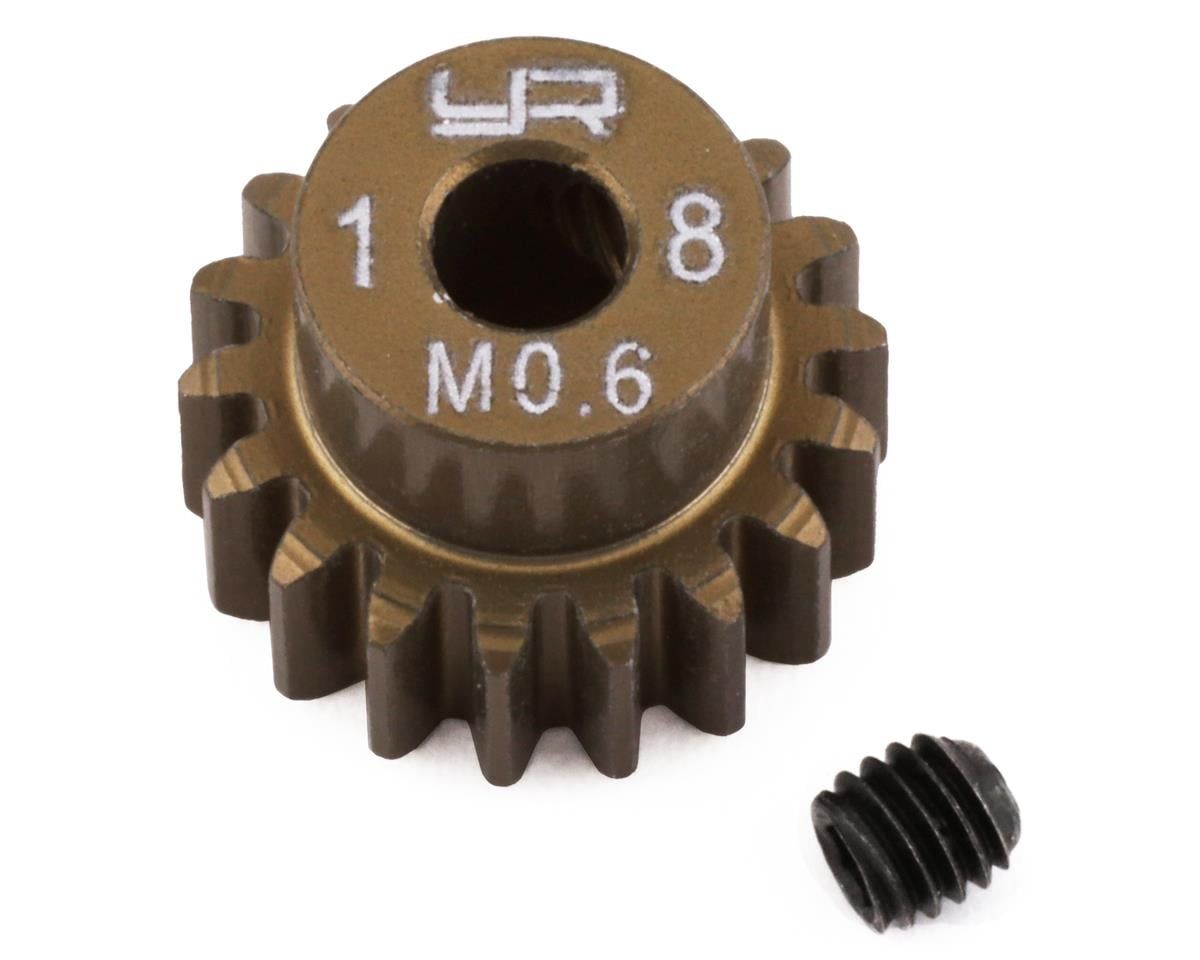 YEA-MG-06P18T Yeah Racing Mod 0.6 Hard Coated Aluminum Pinion Gear (18T)