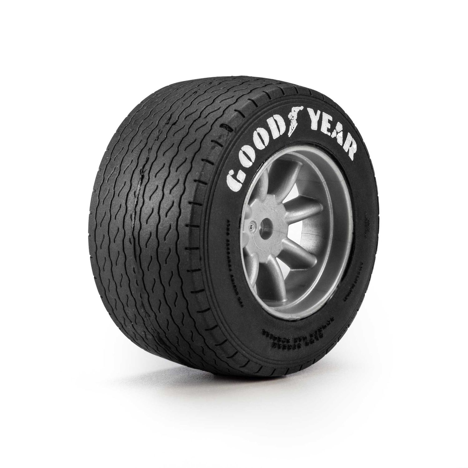 PRO1036410 Goodyear Blue Streak VTA Rear Tires Mounted 8mm Gray Wheels (2) for Losi NASCAR Racecar