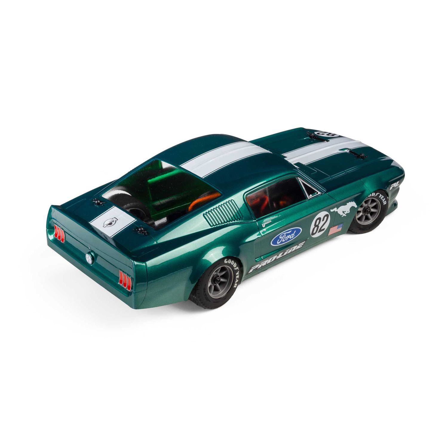PRO372817 Pre-Cut 1968 Ford Mustang Clear VTA Body for Losi NASCAR