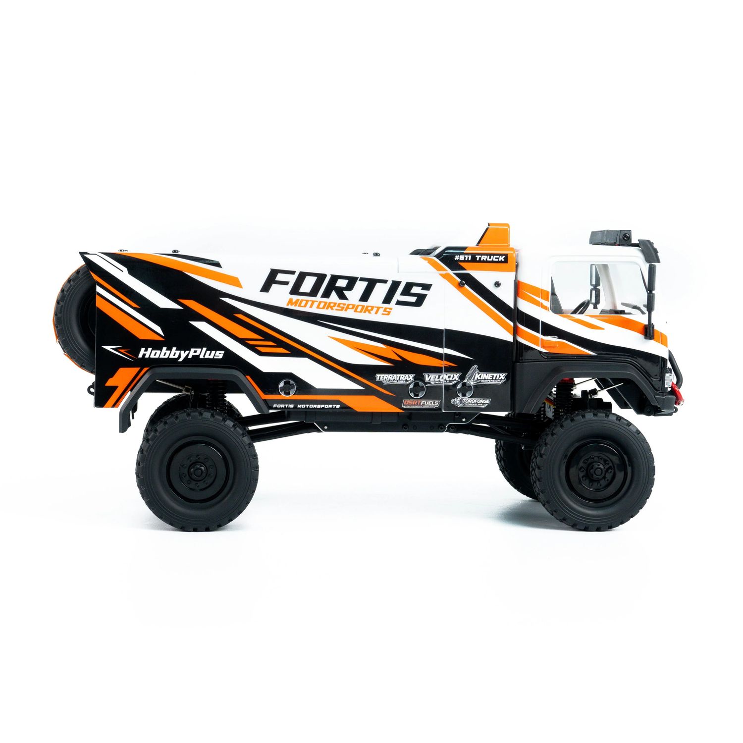 HBP1810810-WH HobbyPlus DKR-4 FORTIS 1/18 4WD Rally Raid Truck RTR Brushed