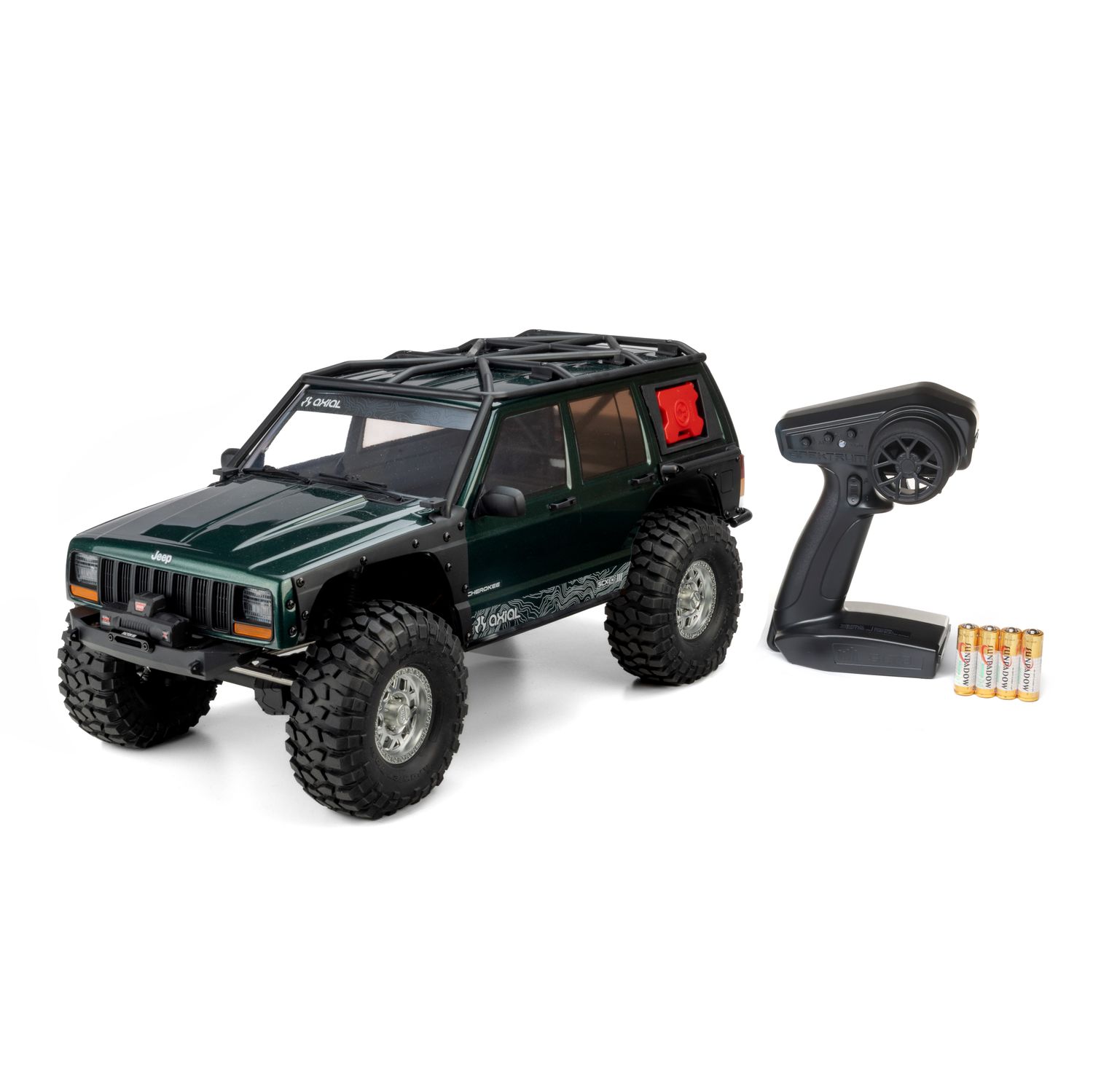 AXI-2037T1 	1/10 SCX10 III Jeep Cherokee XJ 4X4 RTR Brushed Rock Crawler, Green