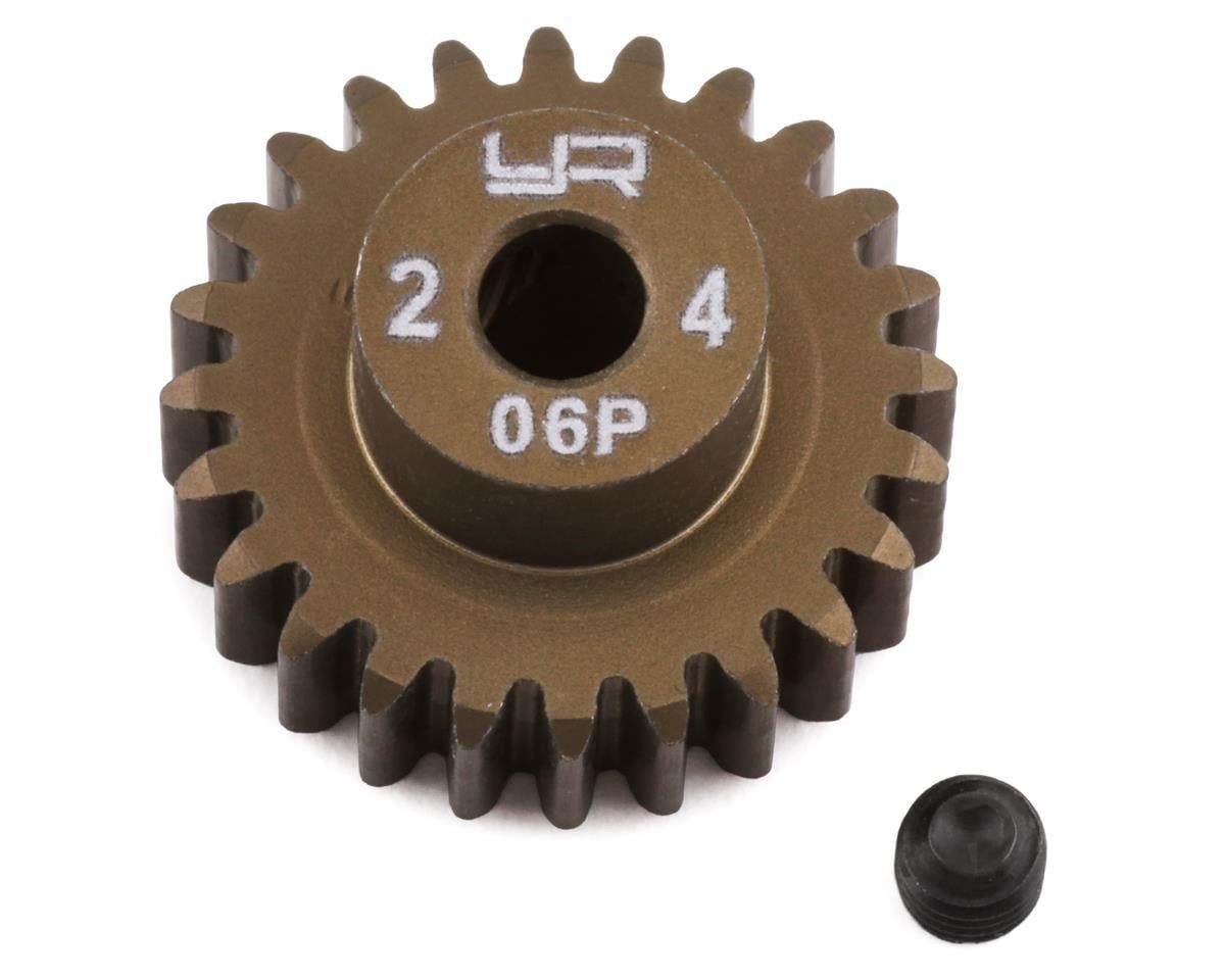 MG-06P24T Yeah Racing Mod 0.6 Hard Coated Aluminum Pinion Gear (24T)