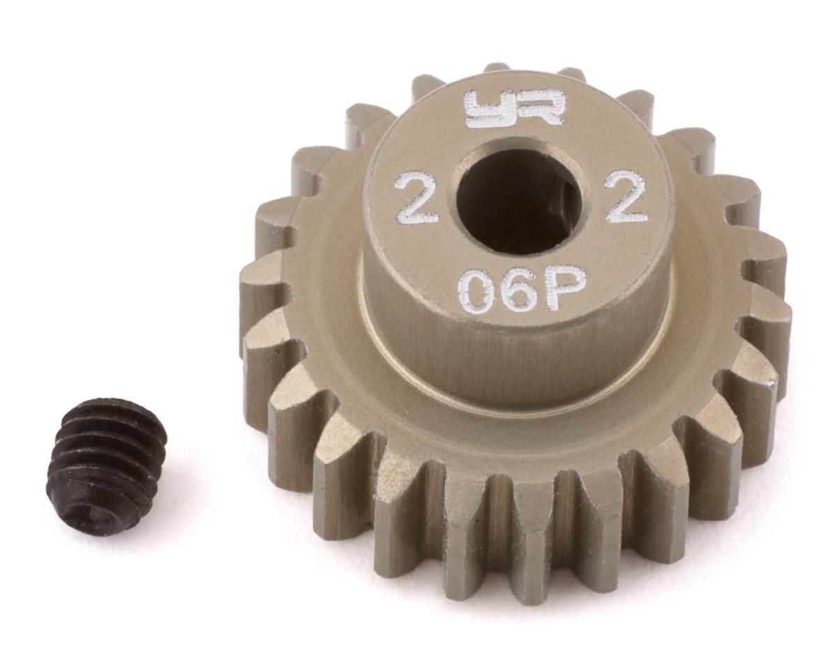 MG-06P22T Yeah Racing Mod 0.6 Hard Coated Aluminum Pinion Gear (22T)