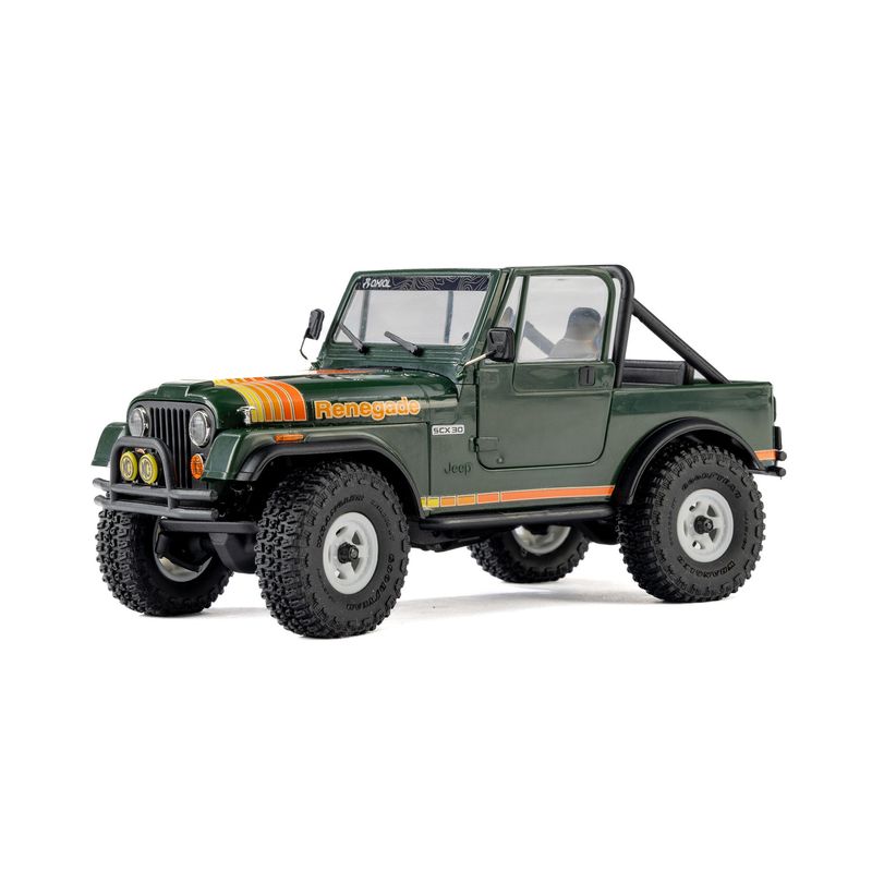 AXI-3273T2 1/30 SCX30 Jeep CJ-7 Renegade 4X4 RTR Brushed Rock Crawler (Battery &amp; Charger Included), Green