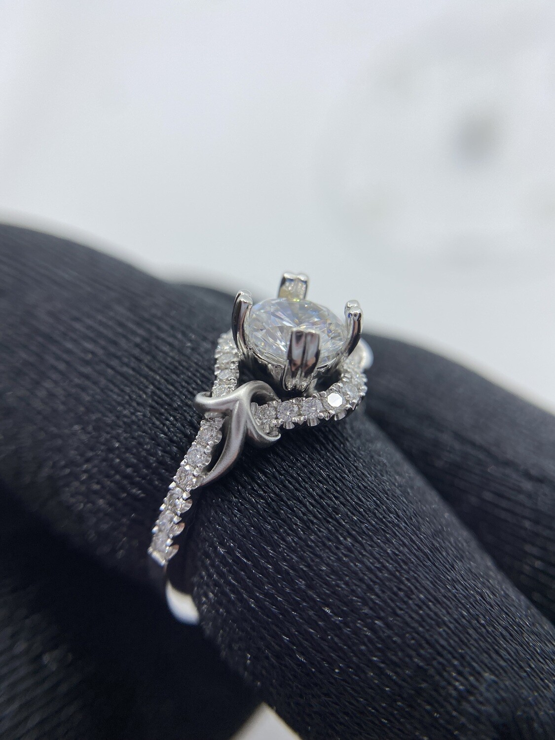 Parade Design 18K White Gold CZ Center .30 CTW Diamond Ring