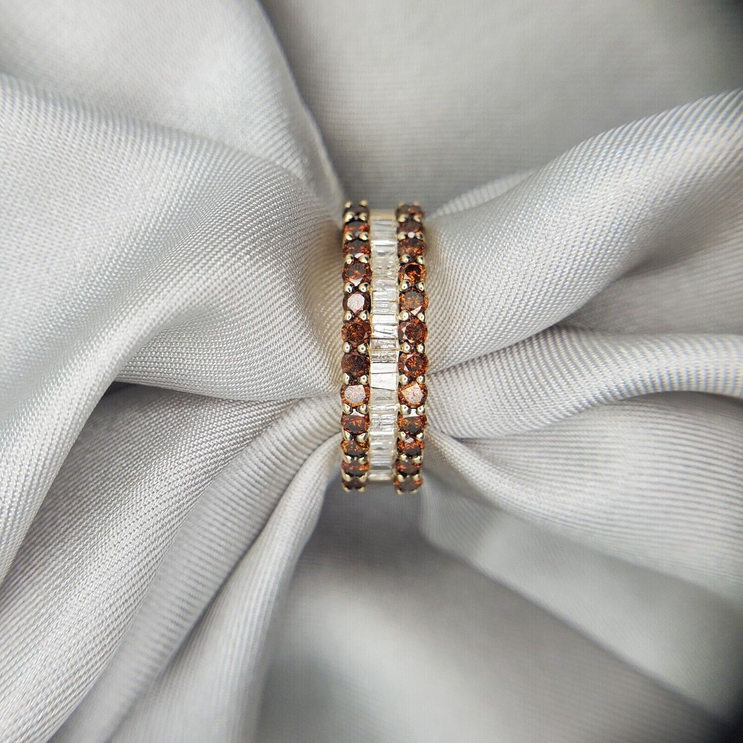 14k Yellow Gold Chocolate Diamond Band