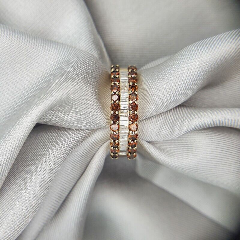 14k Yellow Gold Chocolate Diamond Band