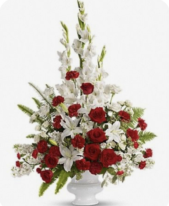 Beautiful Red &amp; White Bouquet