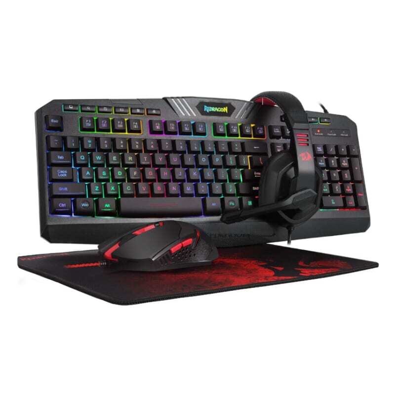 REDRAGON S101 4IN1 Gaming Combo Mouse Mouse Pad Headset Keyboard
