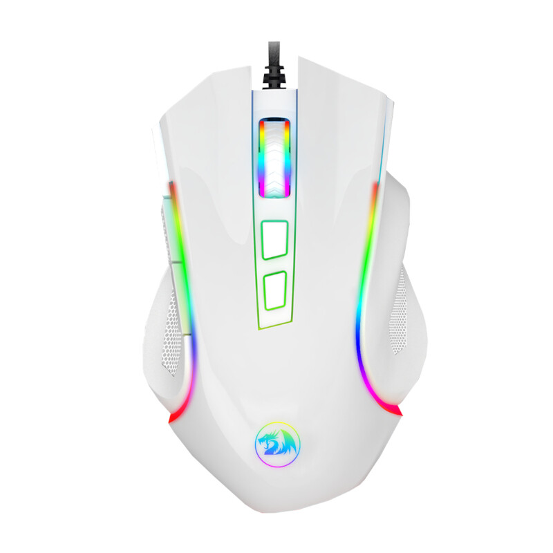 REDRAGON GRIFFIN 7200DPI Gaming Mouse – White - Unboxed