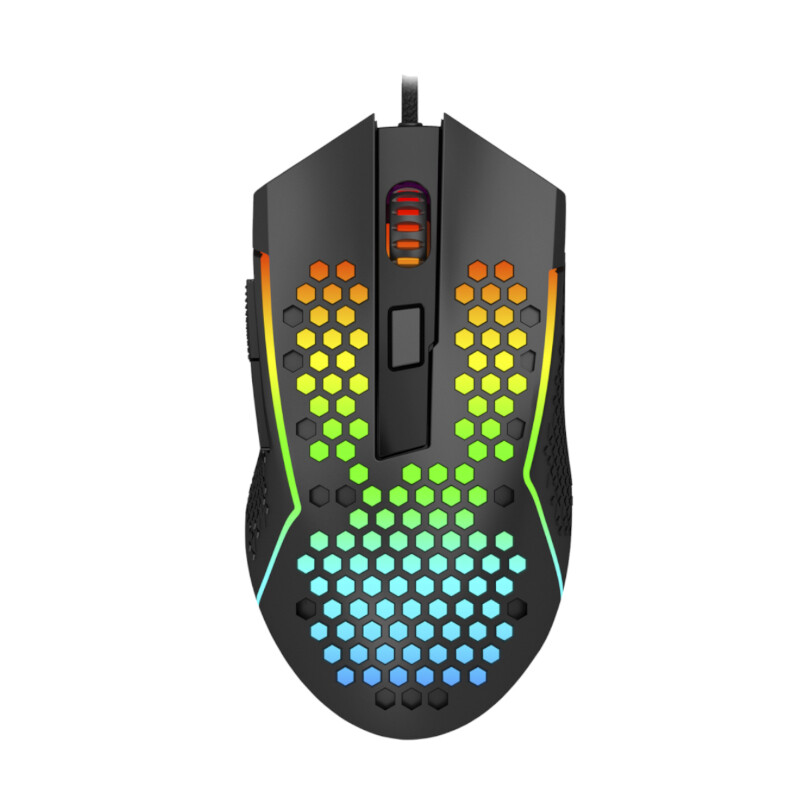REDRAGON Reaping 6200DPI RGB LightWeight 65g Gaming Mouse – Black - Unboxed