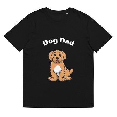 Unisex organic cotton &#39;dog dad&#39; t-shirt