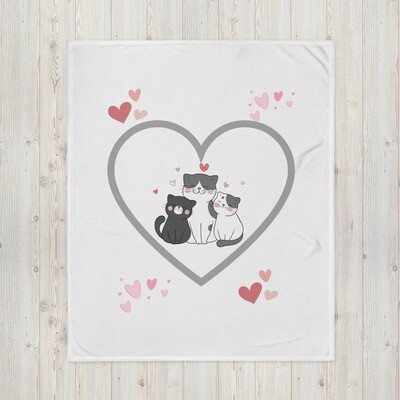 Cute cat throw Blanket