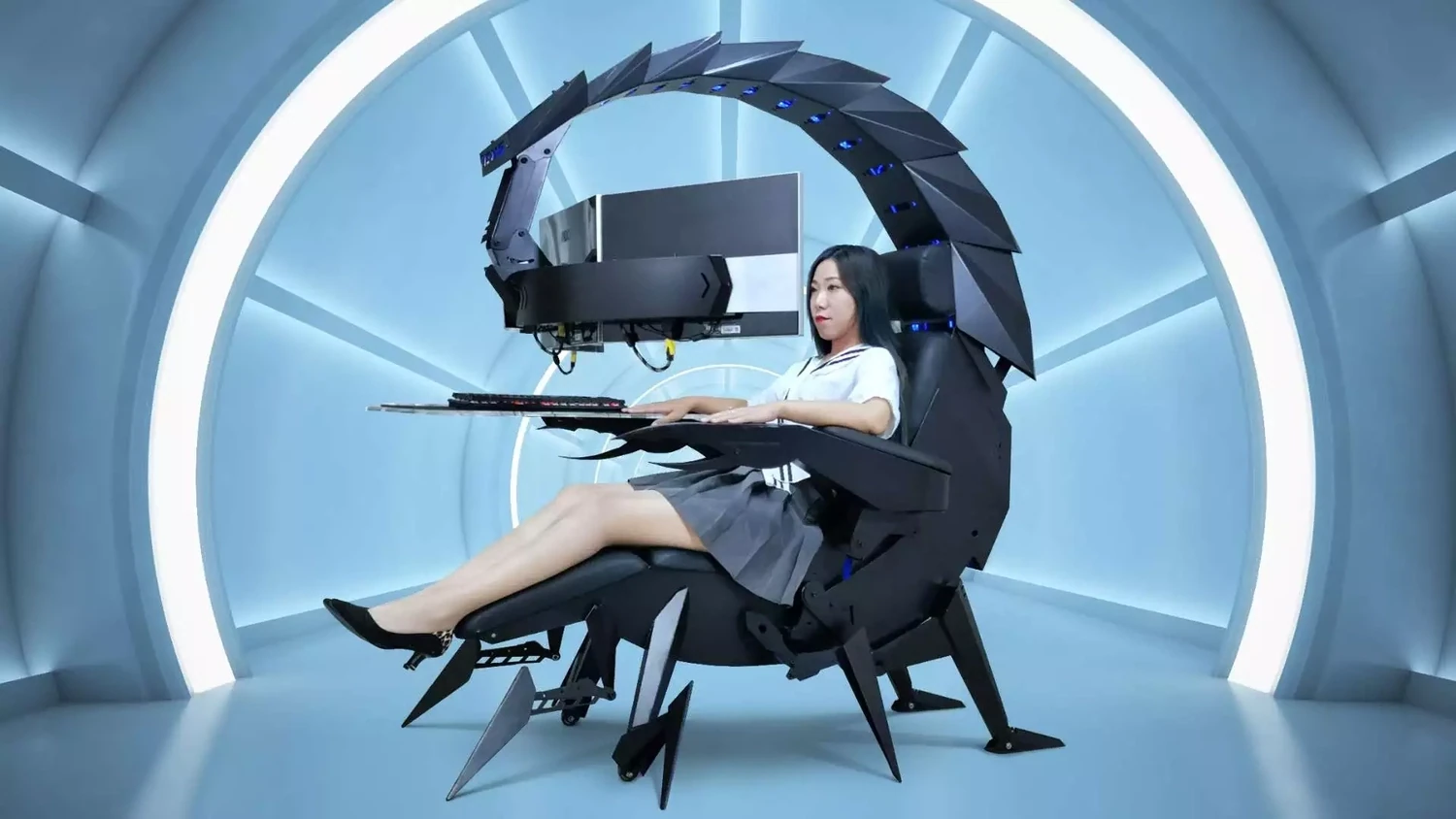 Speedster  Thrust Black Cloth Foldable Racing  Gaming Cockpit