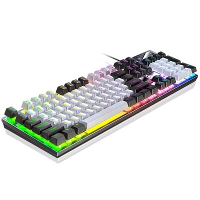 K500 Customizable RGB Wired Gaming Keyboard - Washable, Durable, and Perfect for Gamers and PC Enthusiasts