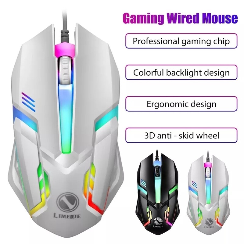 Limei S1 E-Sports Gaming Mouse: Backlit LED, USB Wired, Silent for Laptop/Desktop Gaming and Office Use