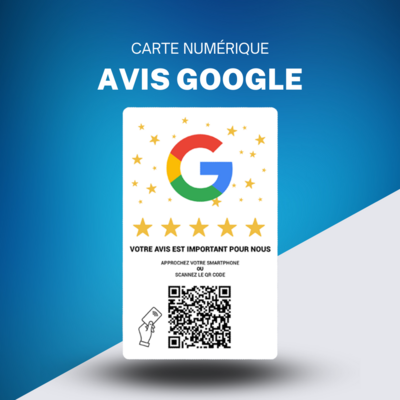 Carte Avis Google NFC &amp; QrCode